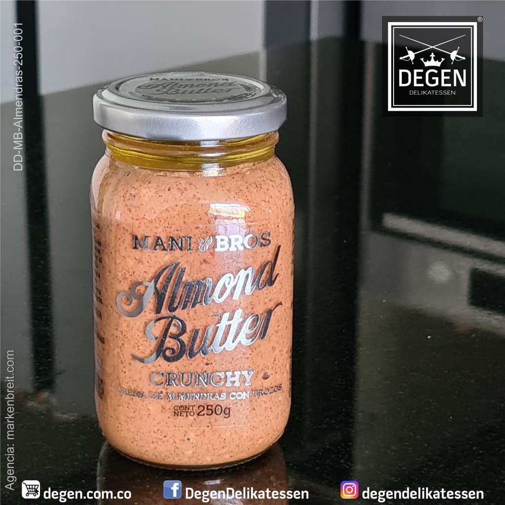 Almond Butter - Crunchy - Mani Bros