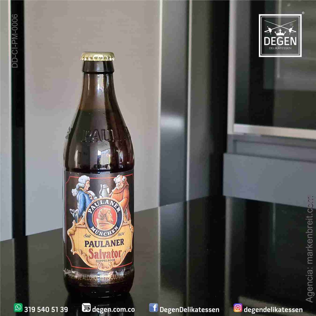 Paulaner München Salvator Doppelbock Bier - 330 ml Flasche