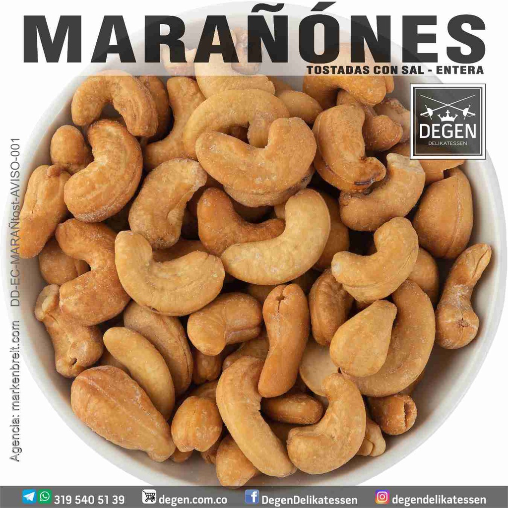 Marañón Tostada con Sal - Nuez Marañon - El Caunzal