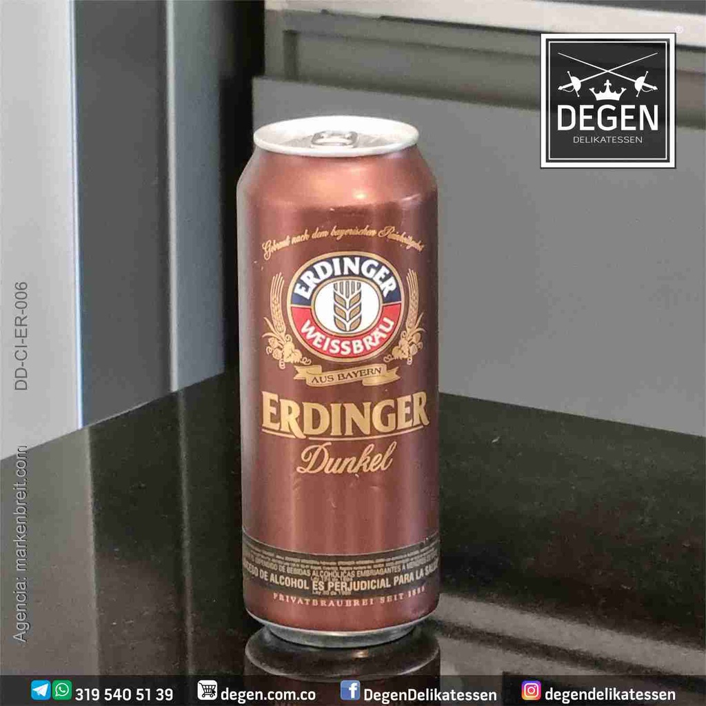 Erdinger Cerveza Negra de trigo - 500 ml