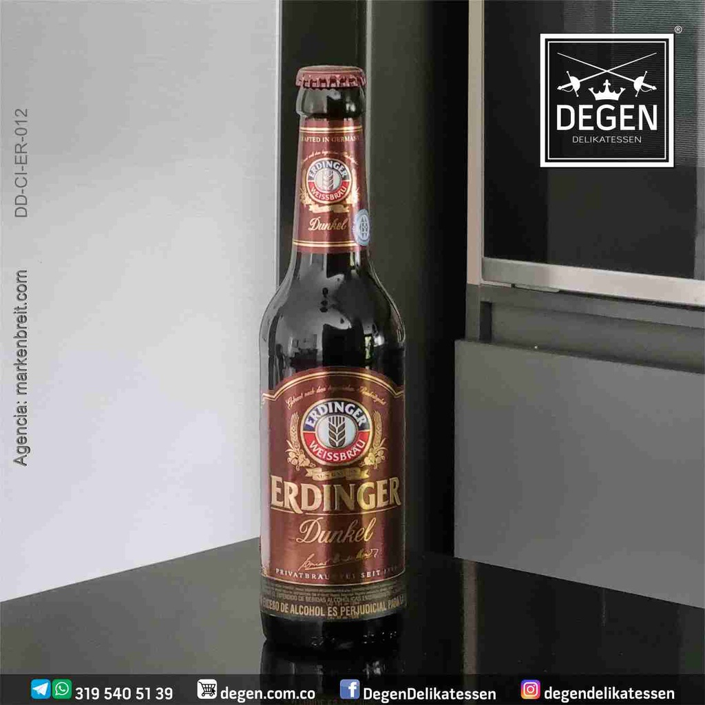 Erdinger Dark Wheat Beer - 330 ml bottle