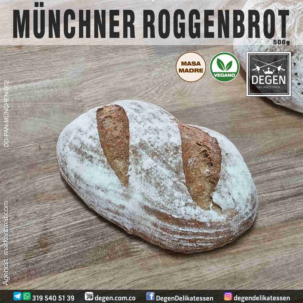 Pan de masa madre de centeno Munich - DEGEN