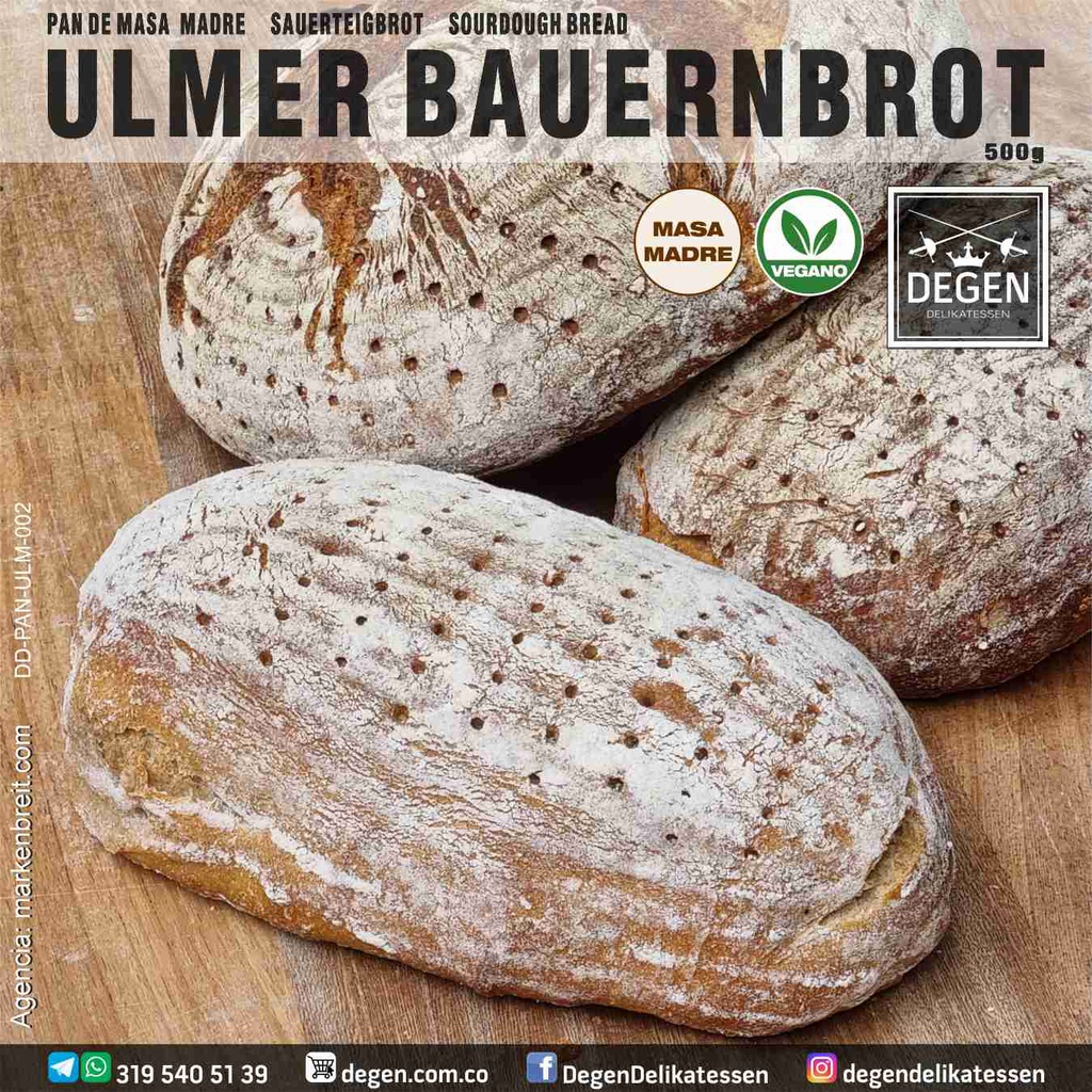 Pan de trigo y centeno de masa madre Ulm - DEGEN