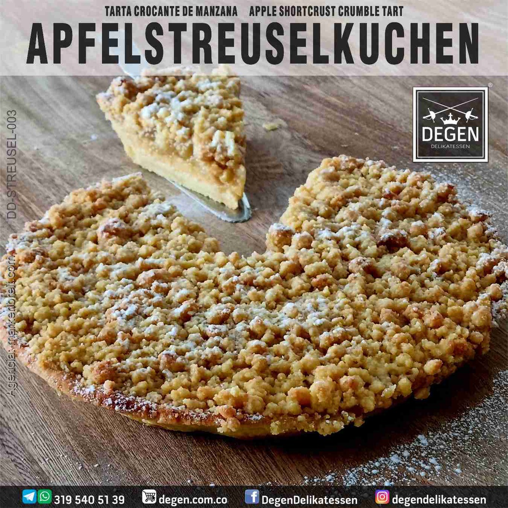 Apple Shortbread Crumble Tart / Cake / Pie - DEGEN Bakery