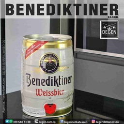 [CI-BE-TR-5000] Benediktiner Unfiltered Wheat Beer - 5 Liter Barrel