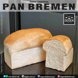 [DD-PAN-BREMEN-1000] Pan Blanco  Aleman Bremen - 1 kg - DEGEN Panadería Alemana